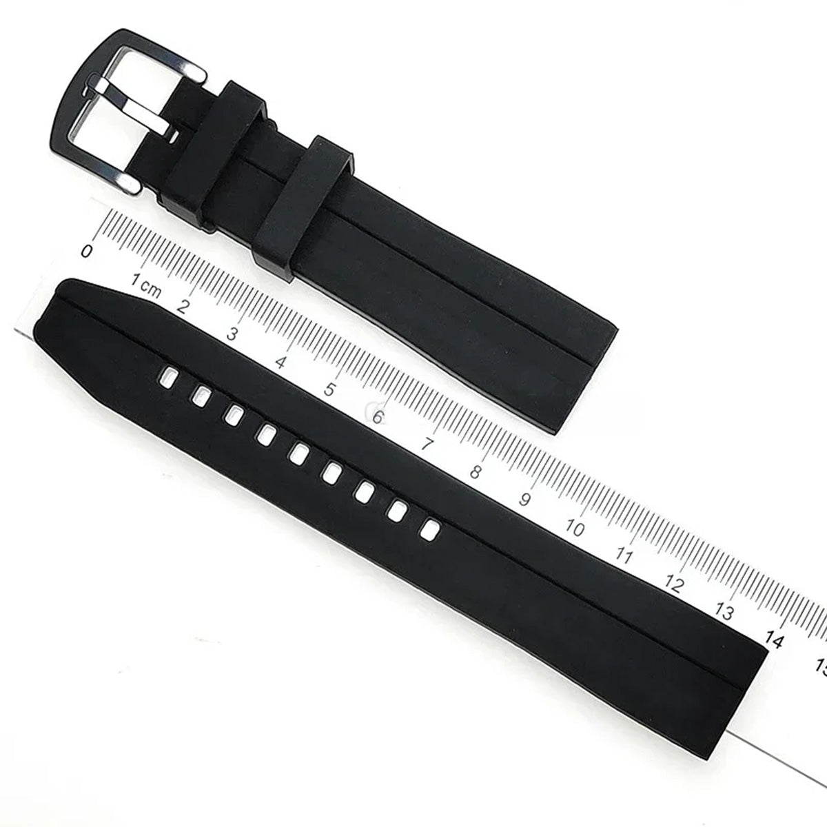 Extended Length Silicone Watch Band Compatible with 20mm / 22mm Watches – XL Waterproof Strap-XL Watch Bands-VivaStraps-Viva Timepiece