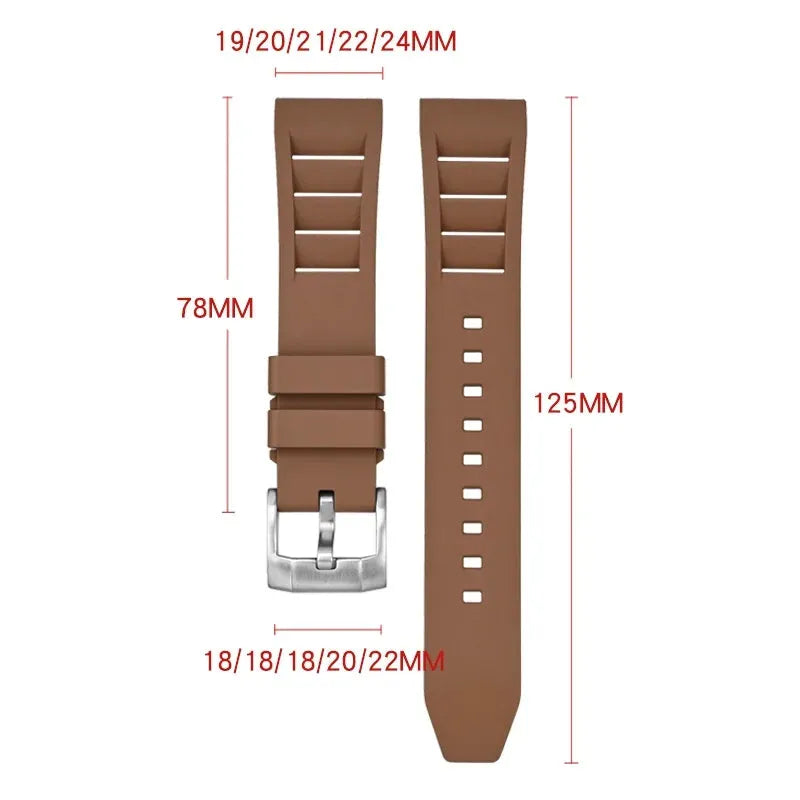 FKM Rubber Watch Strap – Quick Release / Straight End-VivaStraps-Viva Timepiece
