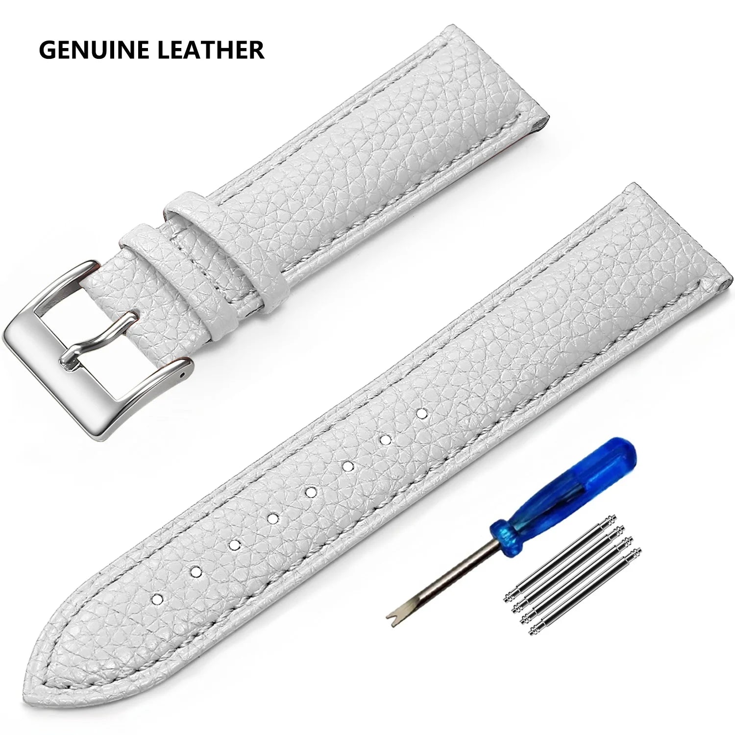 Genuine Cow Leather Watch Strap – Classic Pin Buckle (12–16mm)-Straptique-Viva Timepiece