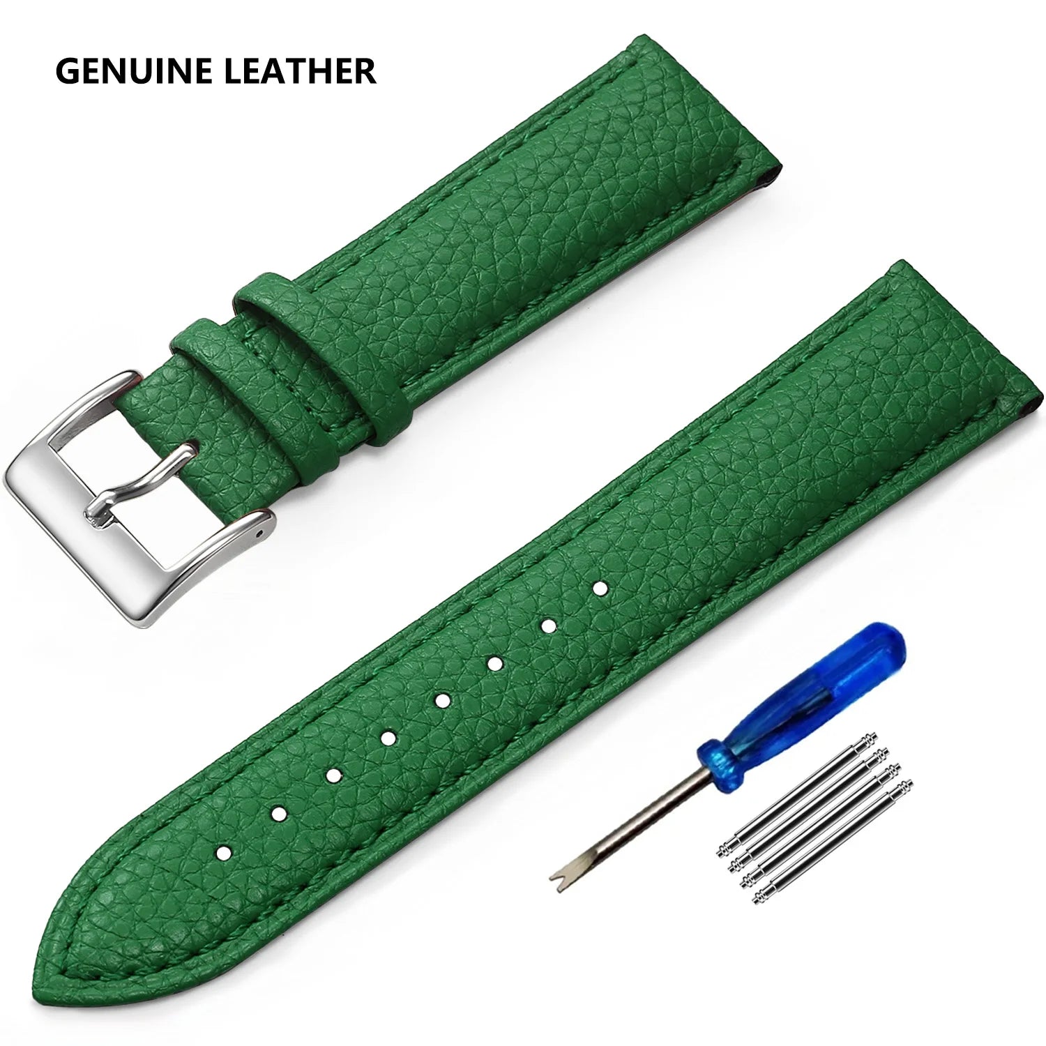 Genuine Cow Leather Watch Strap – Classic Pin Buckle (21–24mm)-Straptique-Viva Timepiece