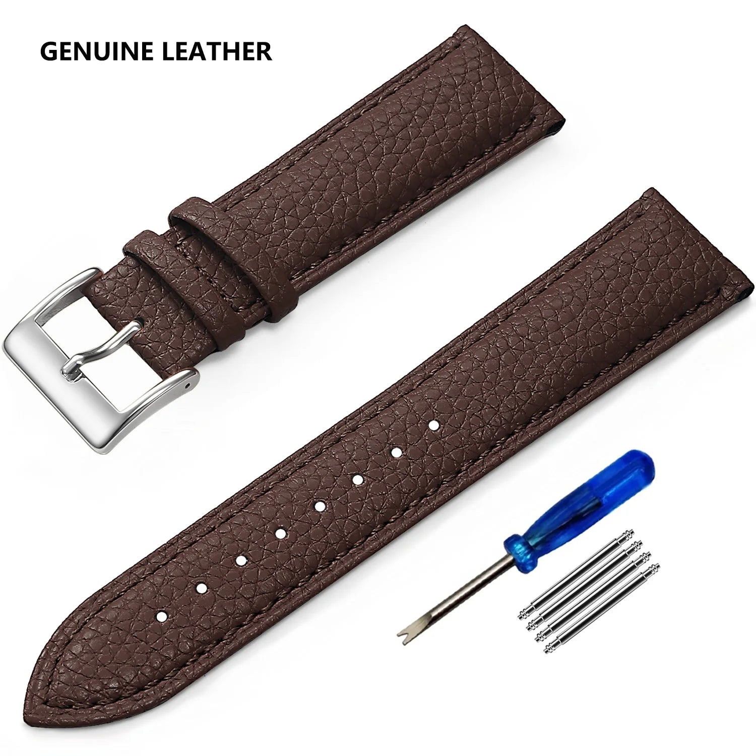 Genuine Cow Leather Watch Strap – Classic Pin Buckle (21–24mm)-Straptique-Viva Timepiece