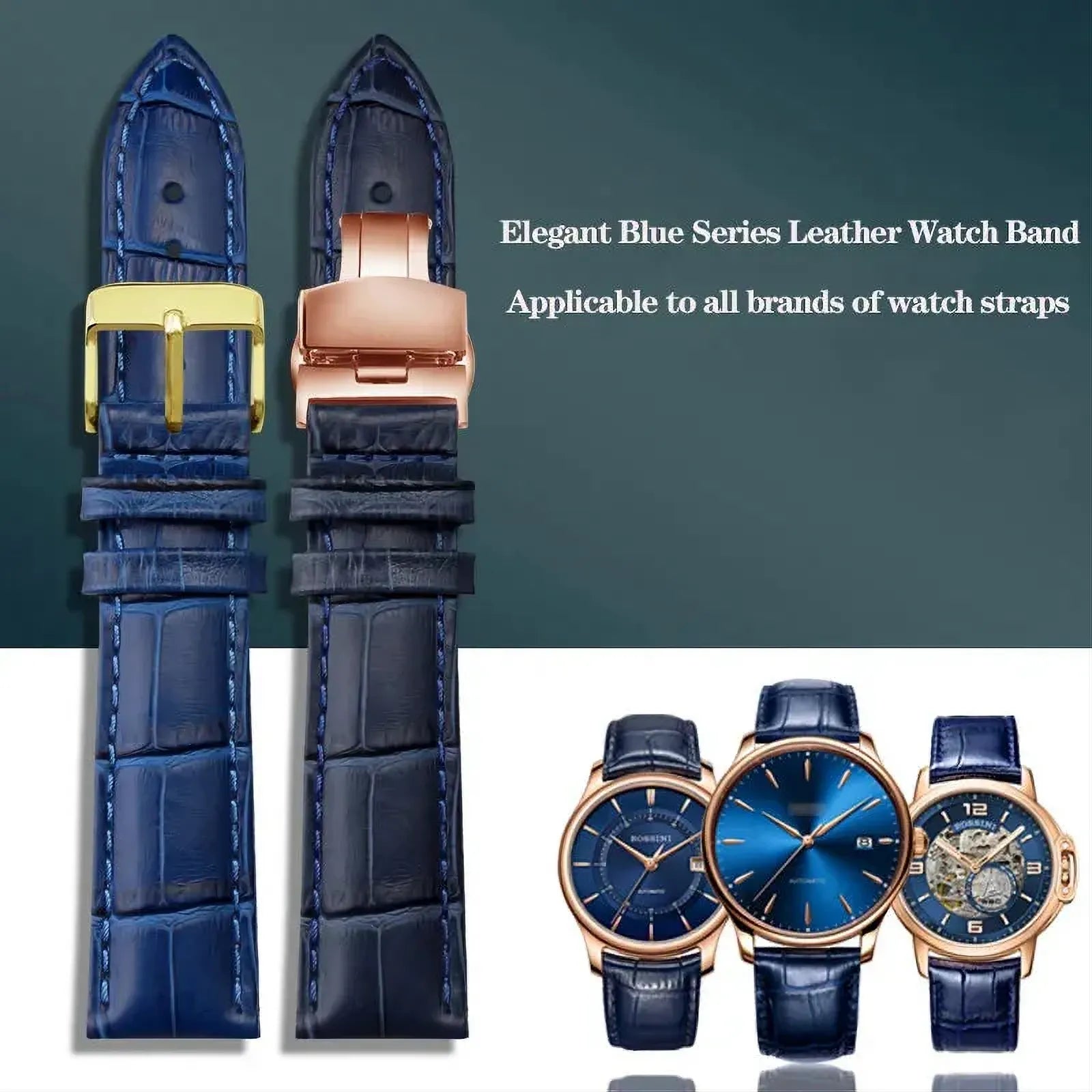 Genuine Leather Watch Strap – Butterfly Clasp / Quick Release-VivaStraps-Viva Timepiece