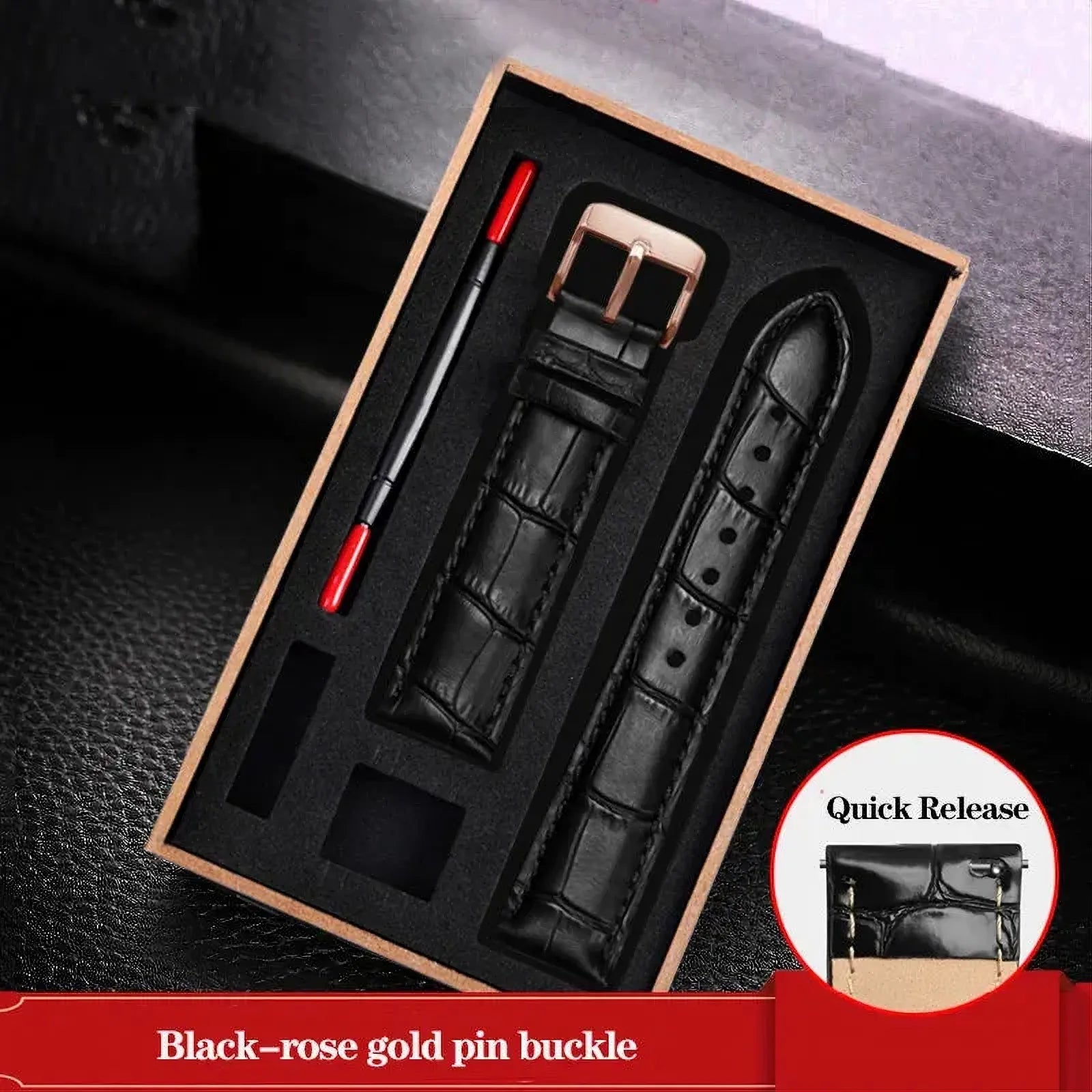Genuine Leather Watch Strap – Quick Release Pin Buckle-VivaStraps-Viva Timepiece