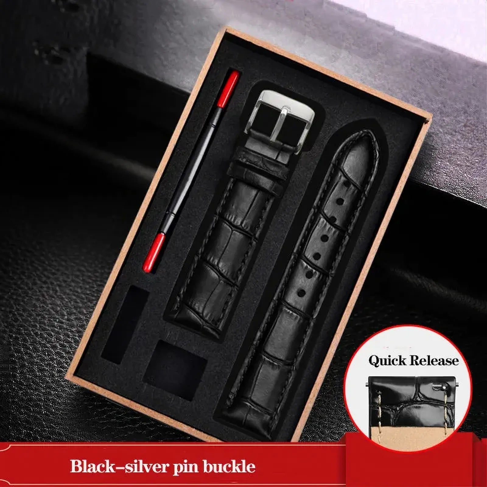 Genuine Leather Watch Strap – Quick Release Pin Buckle-VivaStraps-Viva Timepiece