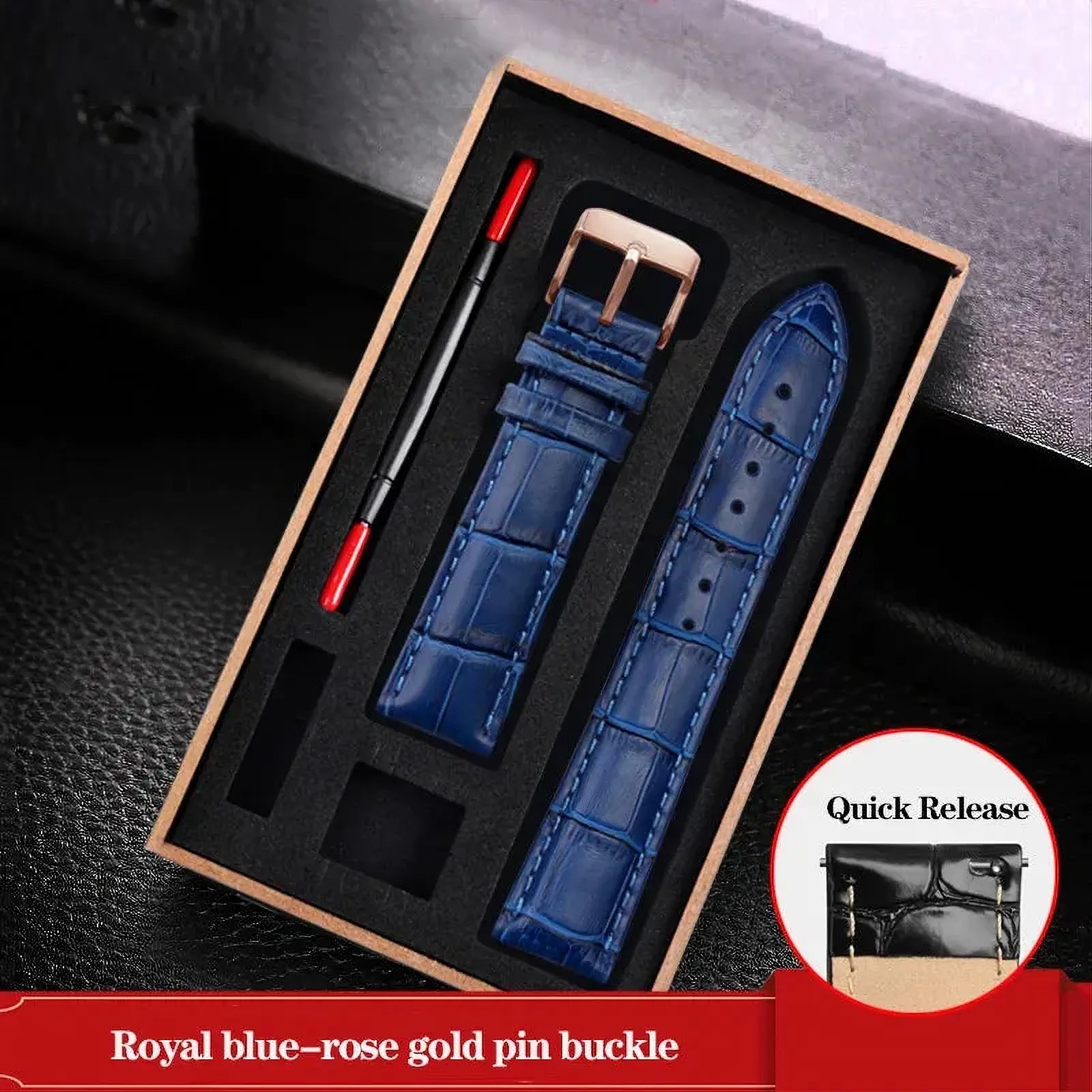 Genuine Leather Watch Strap – Quick Release Pin Buckle-VivaStraps-Viva Timepiece