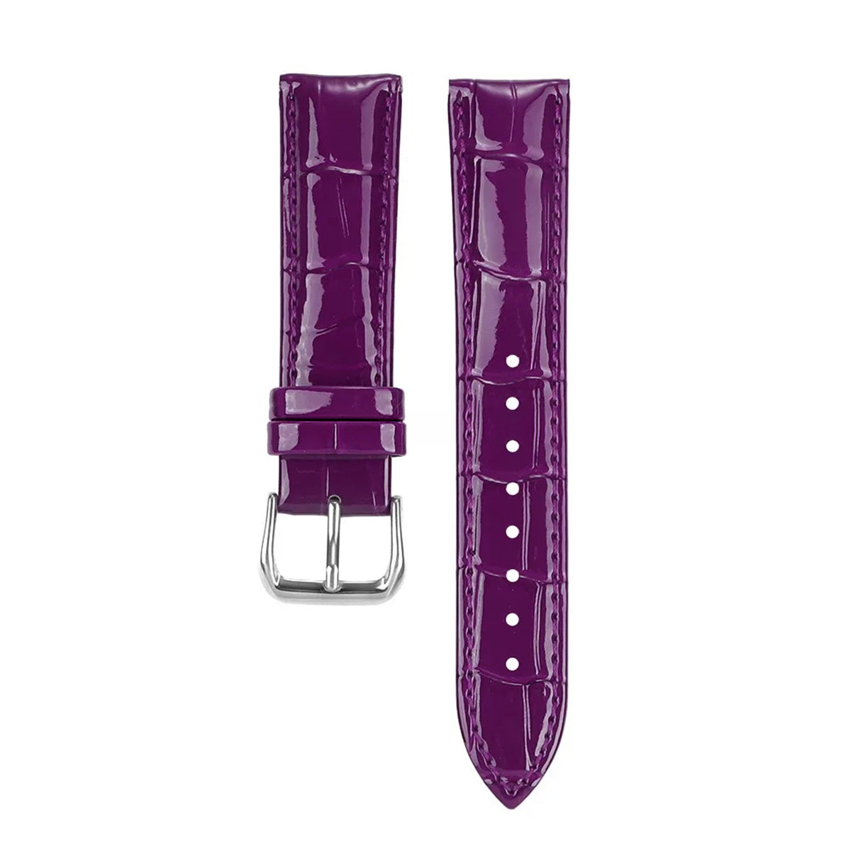 Glossy Leather Watch Strap – Classic Dress Style-Straptique-Viva Timepiece