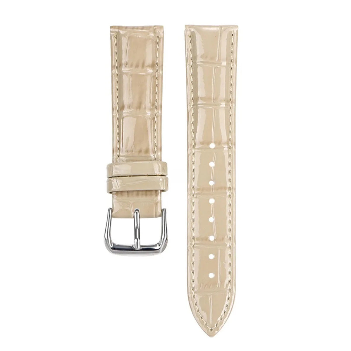 Glossy Leather Watch Strap – Classic Dress Style-Straptique-Viva Timepiece