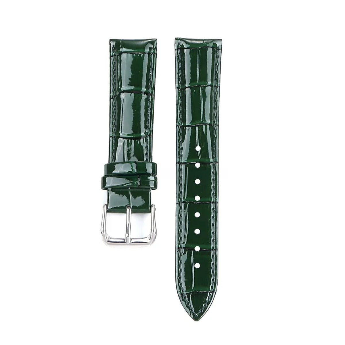 Glossy Leather Watch Strap – Classic Dress Style-Straptique-Viva Timepiece