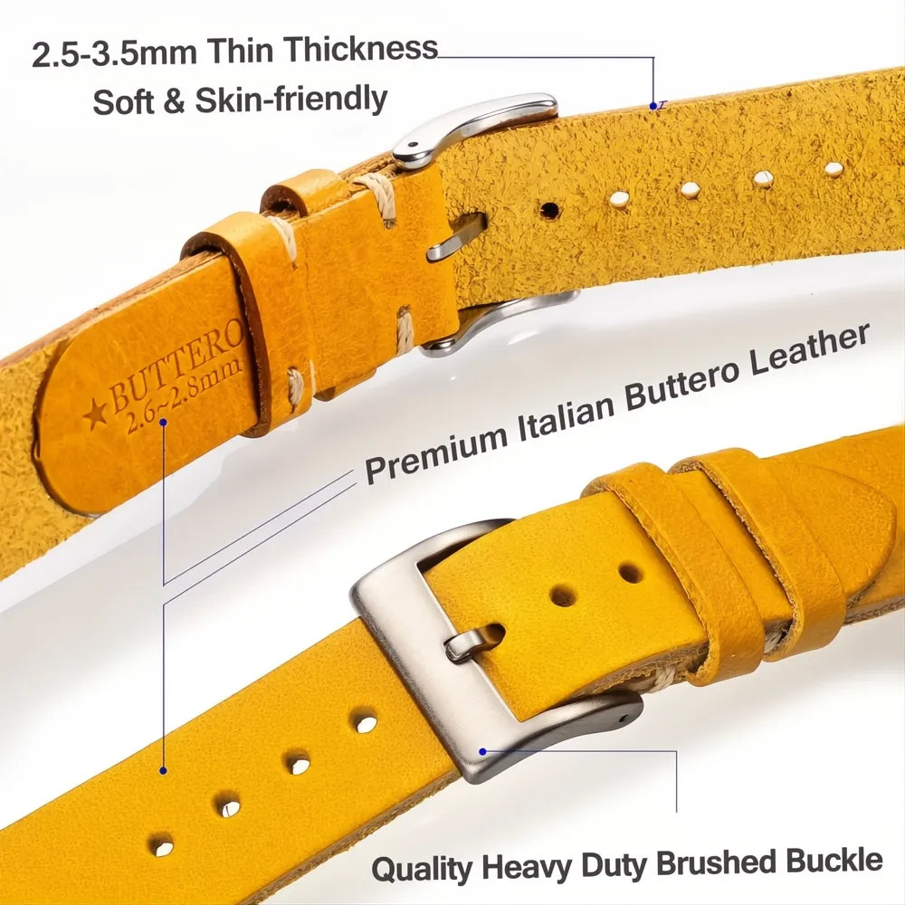Italian Buttero Leather Watch Strap – Quick Release-Straptique-Viva Timepiece