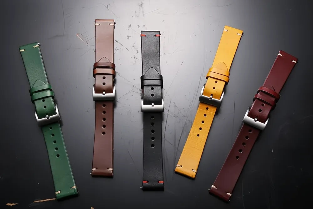 Italian Buttero Leather Watch Strap – Quick Release-Straptique-Viva Timepiece