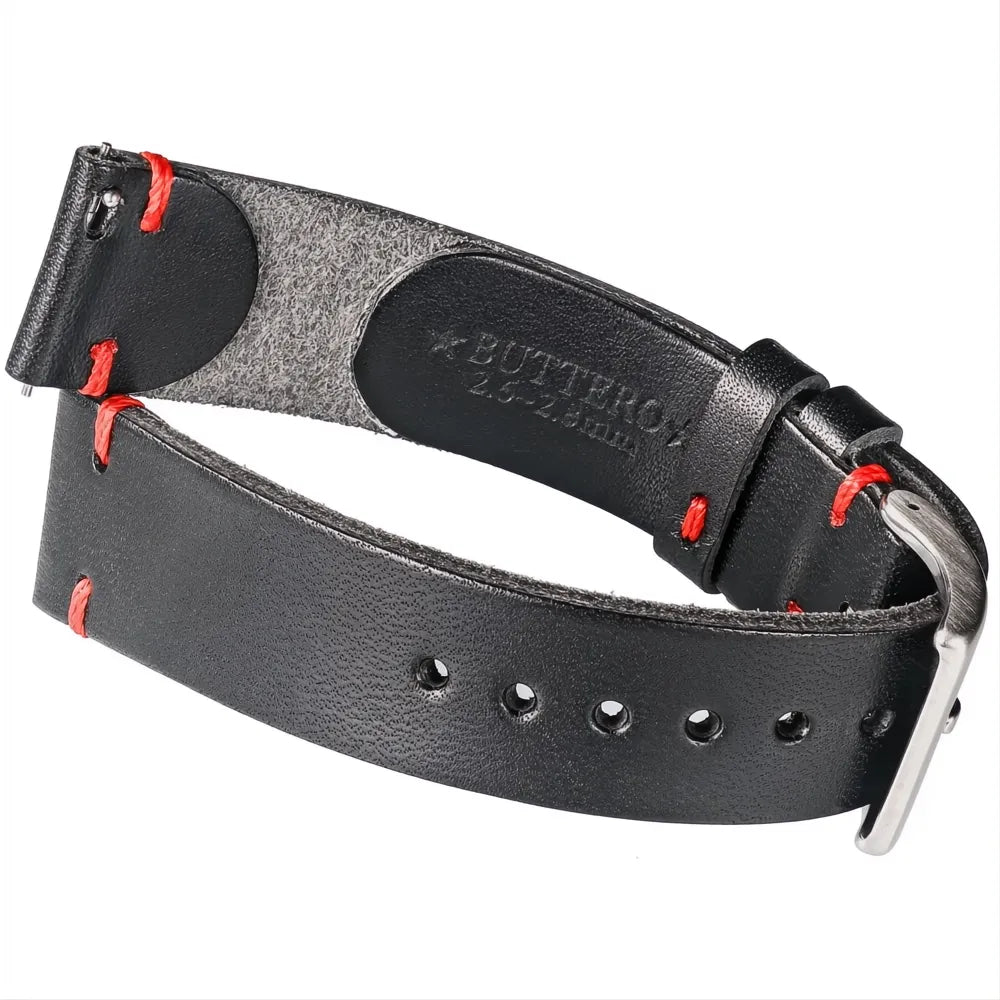 Italian Buttero Leather Watch Strap – Quick Release-Straptique-Viva Timepiece
