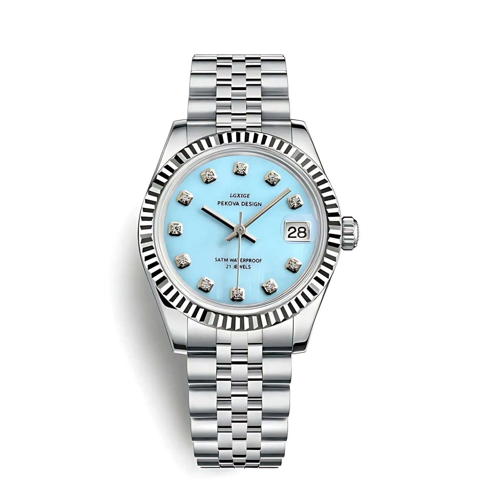 LGXIGE 31mm Datejust-Style Quartz Homage Dress Watch-LGXIGE-Viva Timepiece