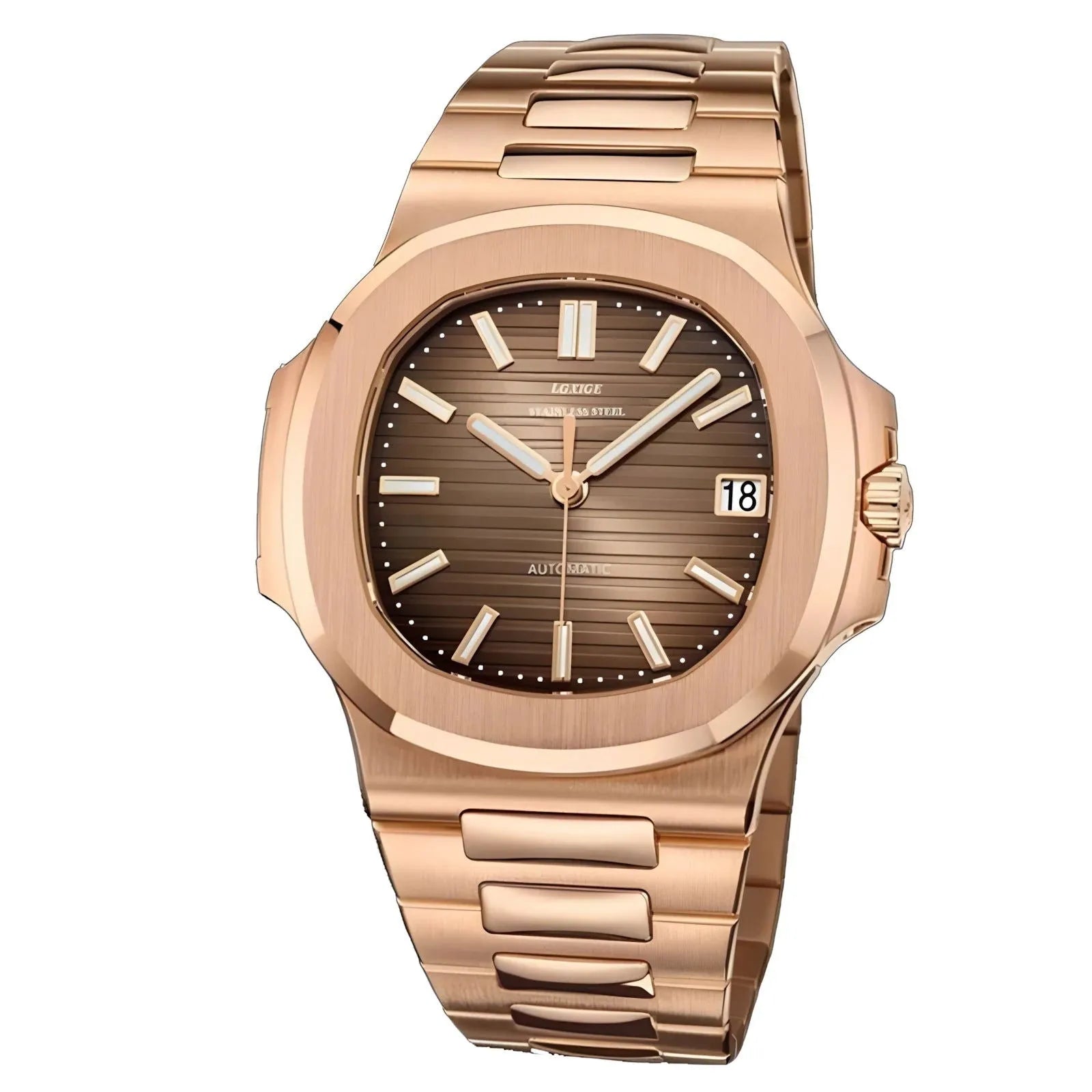 LGXIGE 40mm Automatic Classic Integrated Bracelet Watch – Sapphire Crystal, 316L Steel-LGXIGE-Viva Timepiece