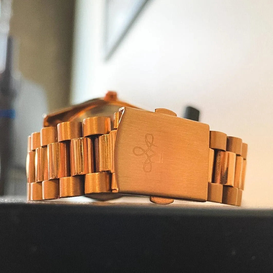 LGXIGE 40mm Quartz Classic Dress Watch – Rhinestone Dial, Fluted Bezel-LGXIGE-Viva Timepiece