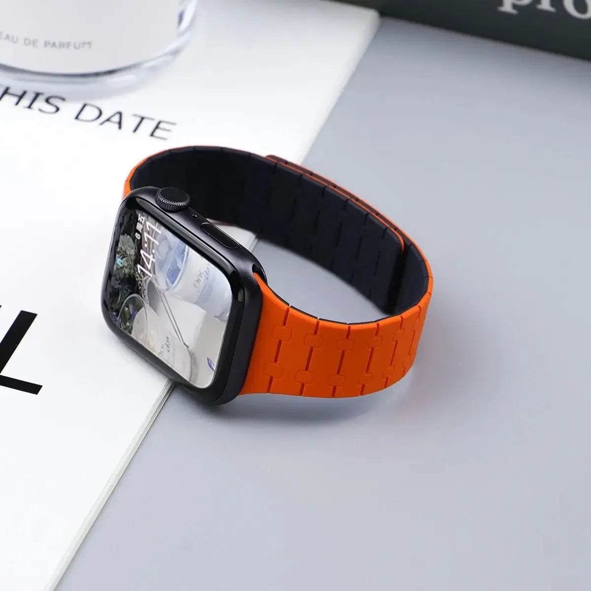 Magnetic Silicone Loop Strap Compatible with Apple Watch 38–49mm-Tivra-Viva Timepiece