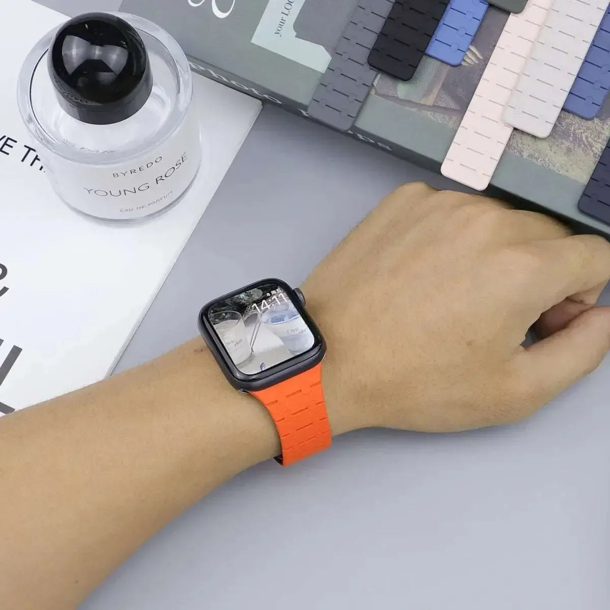 Magnetic Silicone Loop Strap Compatible with Apple Watch 38–49mm-Tivra-Viva Timepiece
