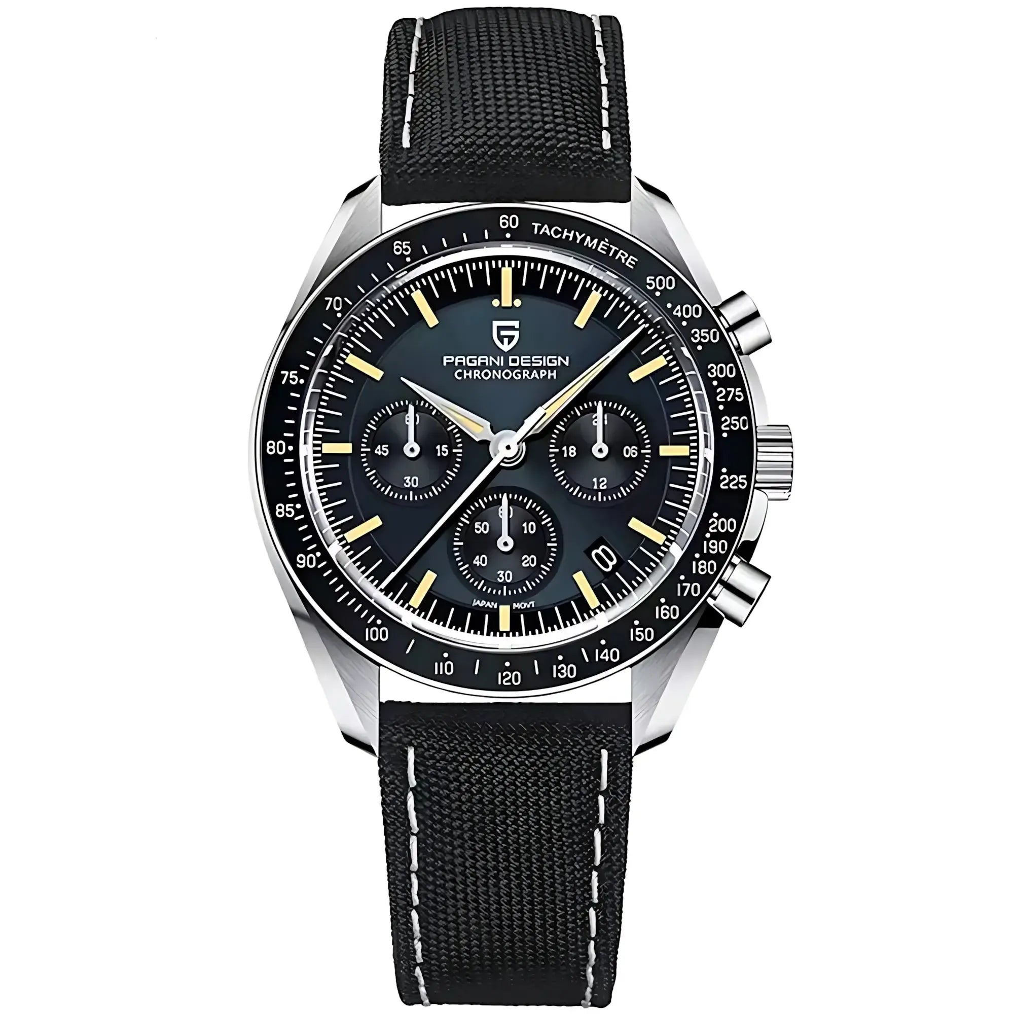 ★超美品　 PAGANI DESIGN PD-1701 (ブラック/ホワイト) Amazon | パガ－ニデザイン メンズ腕時計 日本製 SEIKO クォーツ