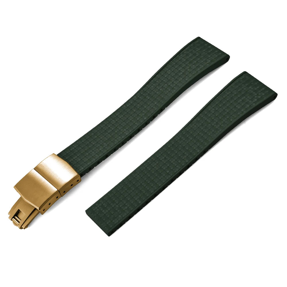 Mosaic CTS FKM Rubber Watch Strap Straight End – Cut-to-Fit-VivaStraps-Viva Timepiece