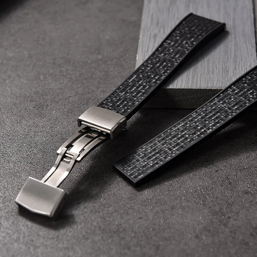 Mosaic CTS FKM Rubber Watch Strap Straight End – Cut-to-Fit-VivaStraps-Viva Timepiece