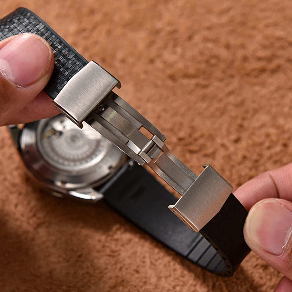 Mosaic CTS FKM Rubber Watch Strap Straight End – Cut-to-Fit-VivaStraps-Viva Timepiece