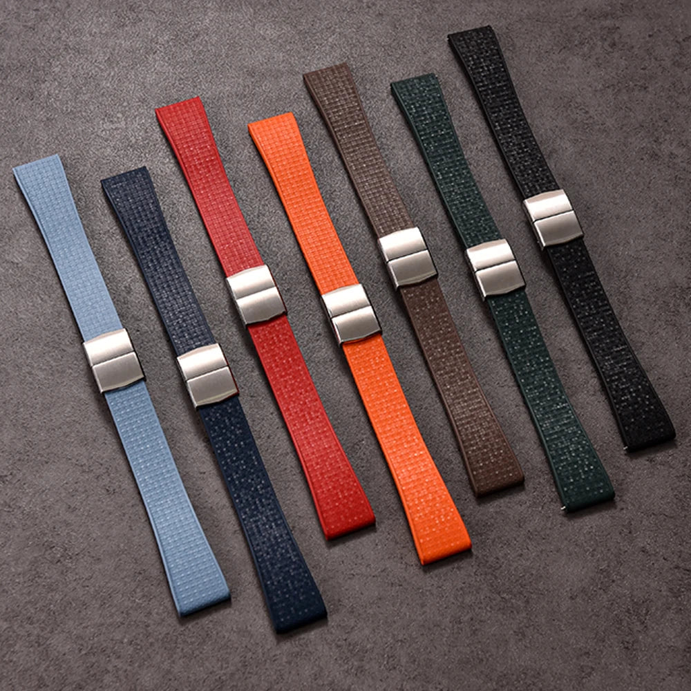 Mosaic CTS FKM Rubber Watch Strap Straight End – Cut-to-Fit-VivaStraps-Viva Timepiece