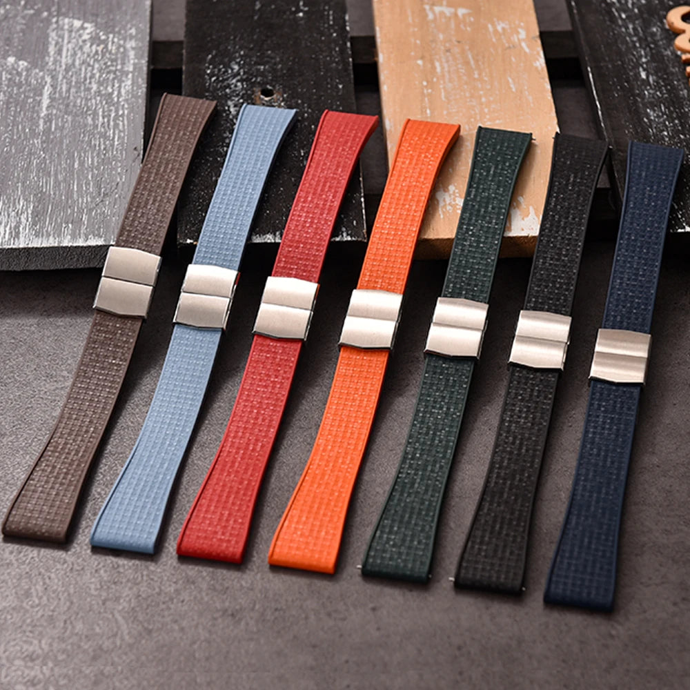 Mosaic CTS FKM Rubber Watch Strap Straight End – Cut-to-Fit-VivaStraps-Viva Timepiece