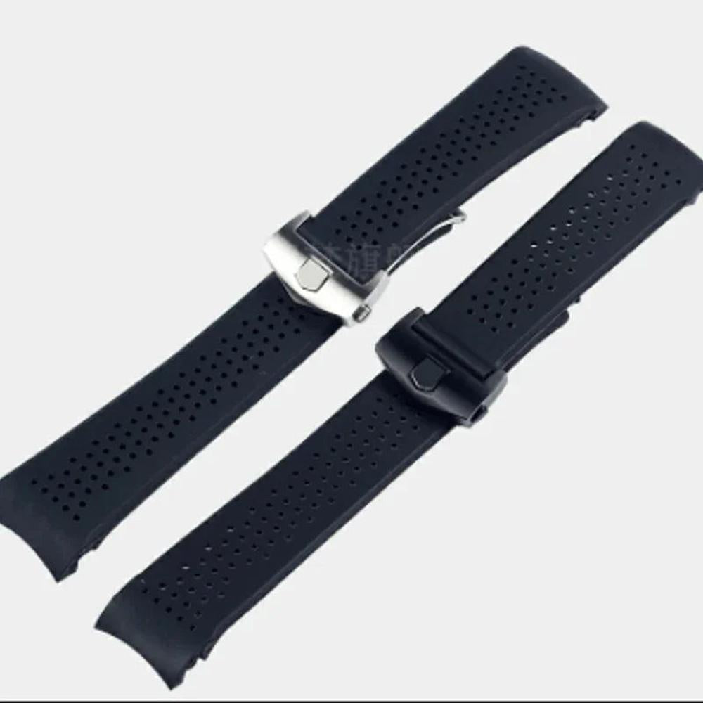 Natural Rubber Watch Strap – Compatible with TAG Heuer Grand Carrera (22mm / 24mm)-VivaStraps-Viva Timepiece