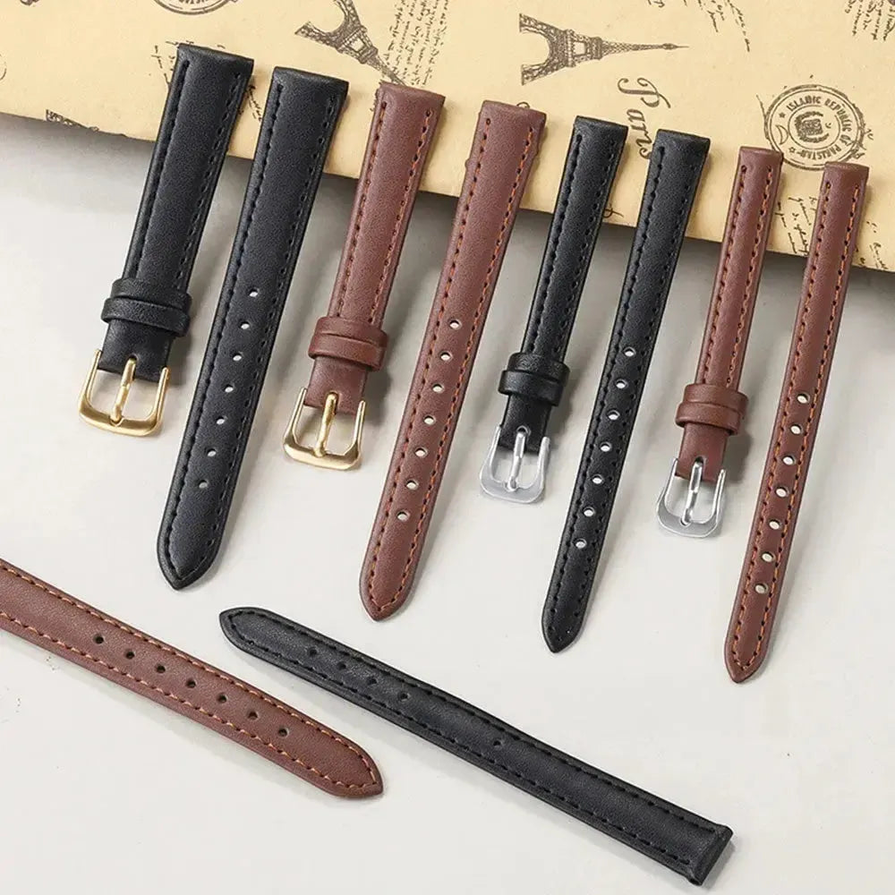 VivaStraps Cowhide PU Leather Replacement Watch Band (8mm–24mm)-VivaStraps-Viva Timepiece