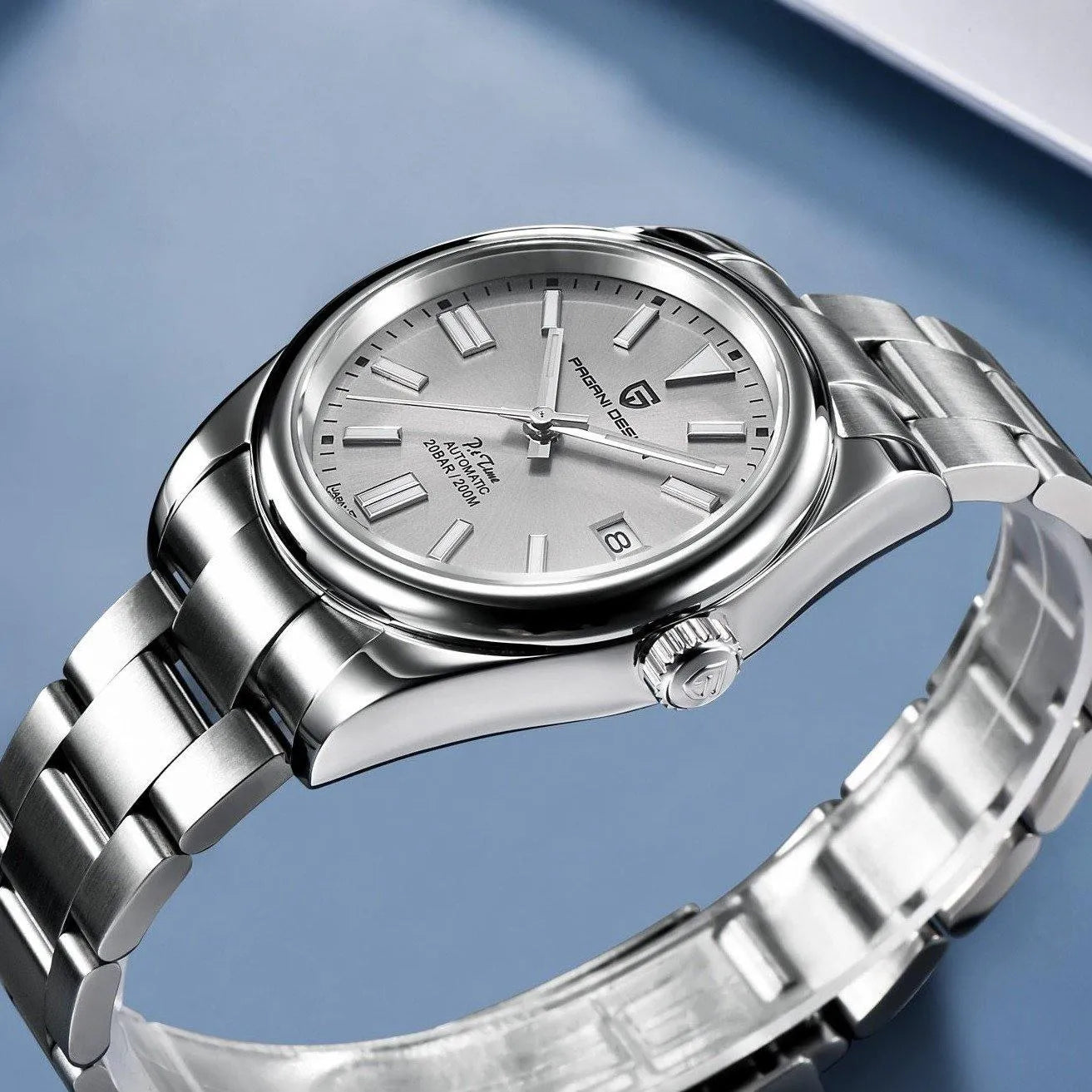 Pagani Design 39mm Automatic Stainless Steel Watch – Sapphire Crystal, NH35 Movement-Pagani Design-Viva Timepiece