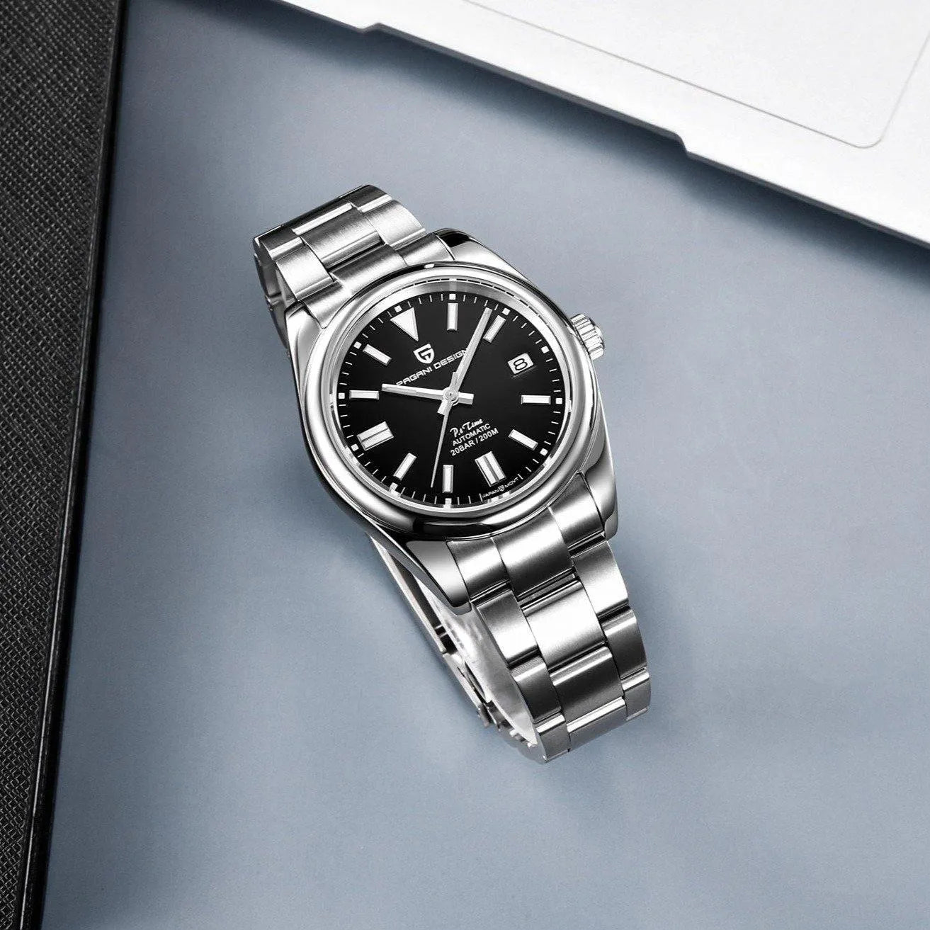 Pagani Design 39mm Automatic Stainless Steel Watch – Sapphire Crystal, NH35 Movement-Pagani Design-Viva Timepiece