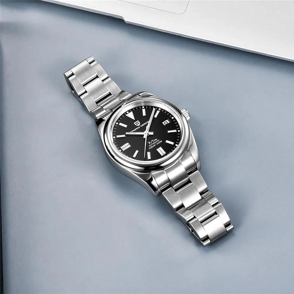 Pagani Design 39mm Automatic Stainless Steel Watch – Sapphire Crystal, NH35 Movement-Pagani Design-Viva Timepiece