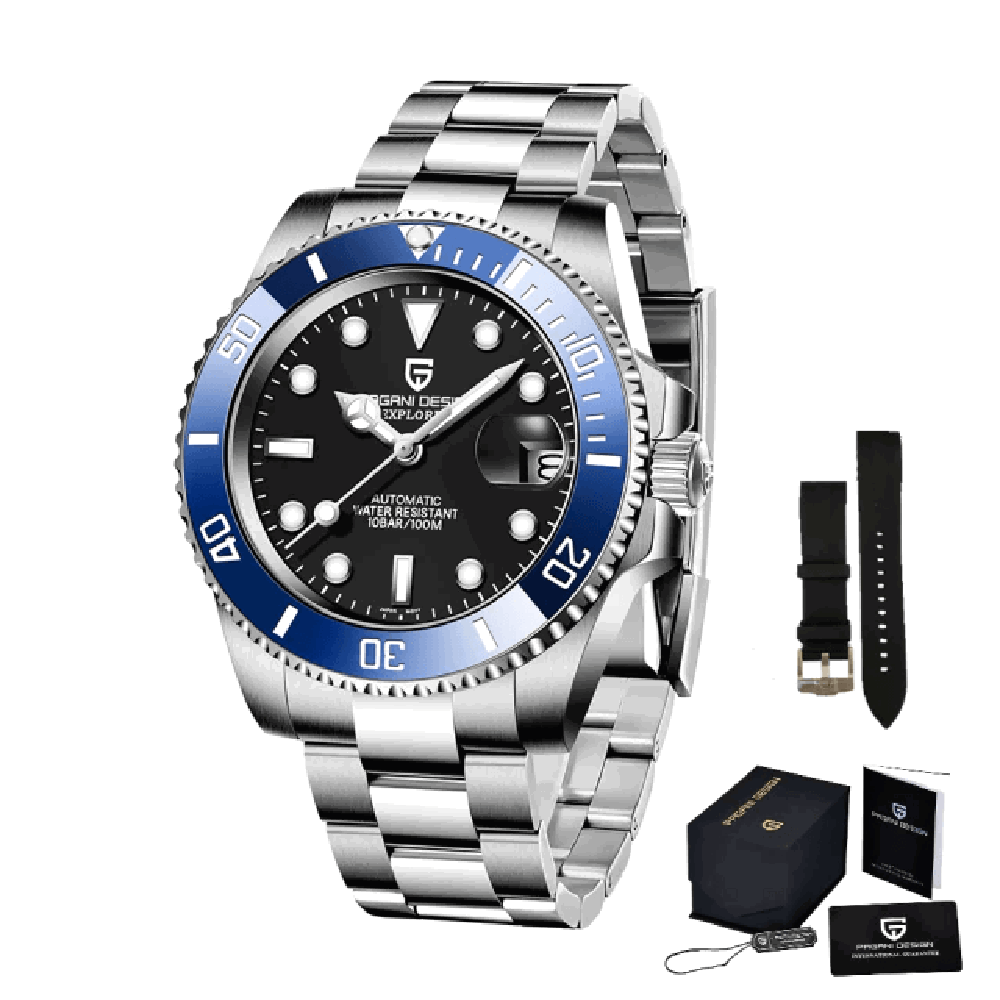 Pagani Design 40mm Automatic Diver Watch – Sapphire Crystal, Ceramic Bezel-Pagani Design-Viva Timepiece