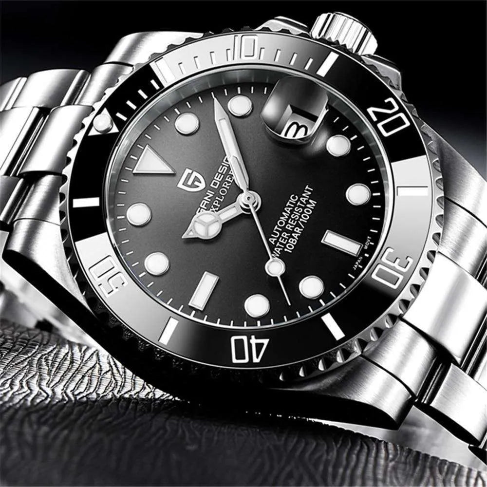 Pagani Design 40mm Automatic Diver Watch – Sapphire Crystal, Ceramic Bezel-Pagani Design-Viva Timepiece