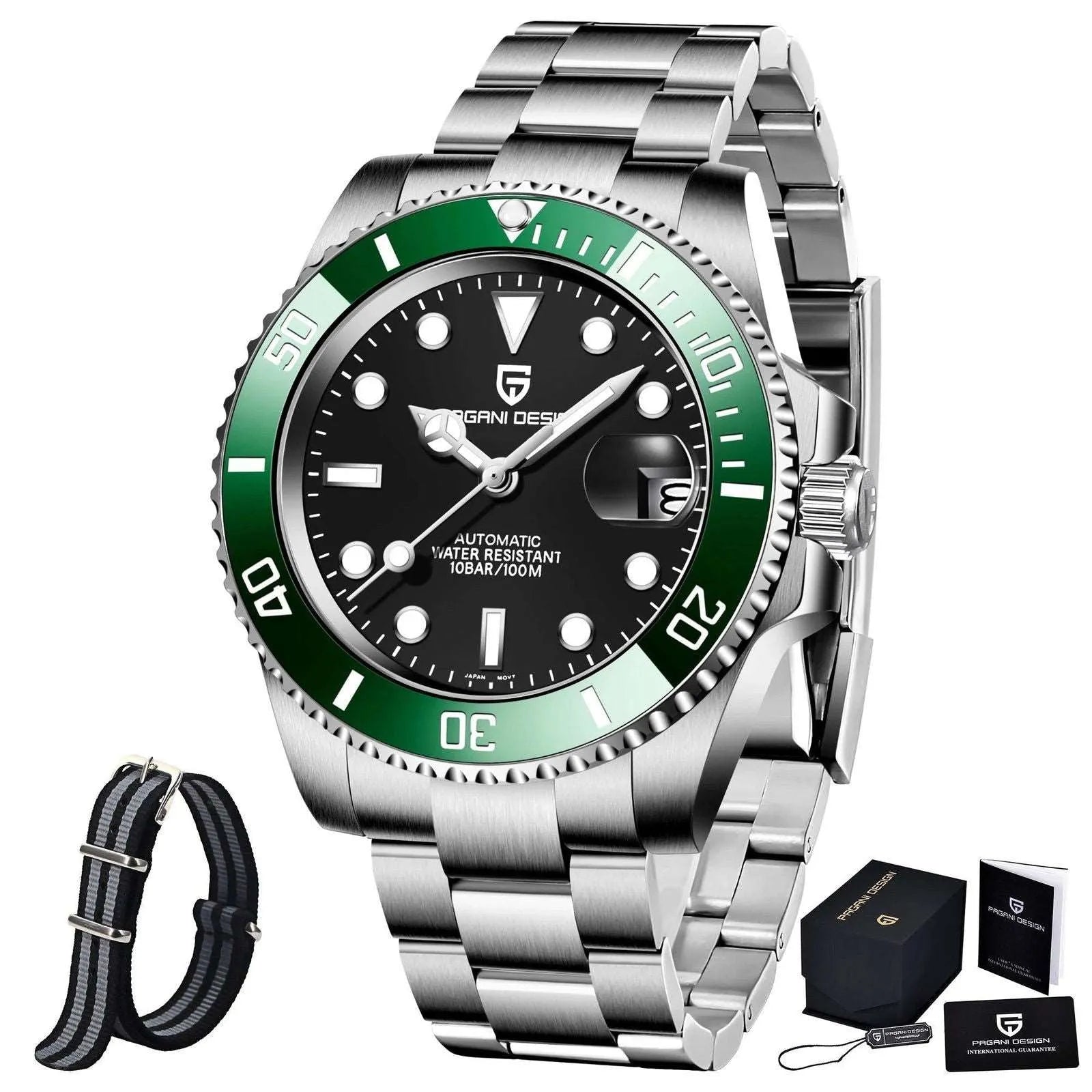 Pagani Design 40mm Automatic Diver Watch – Sapphire Crystal, Ceramic Bezel-Pagani Design-Viva Timepiece