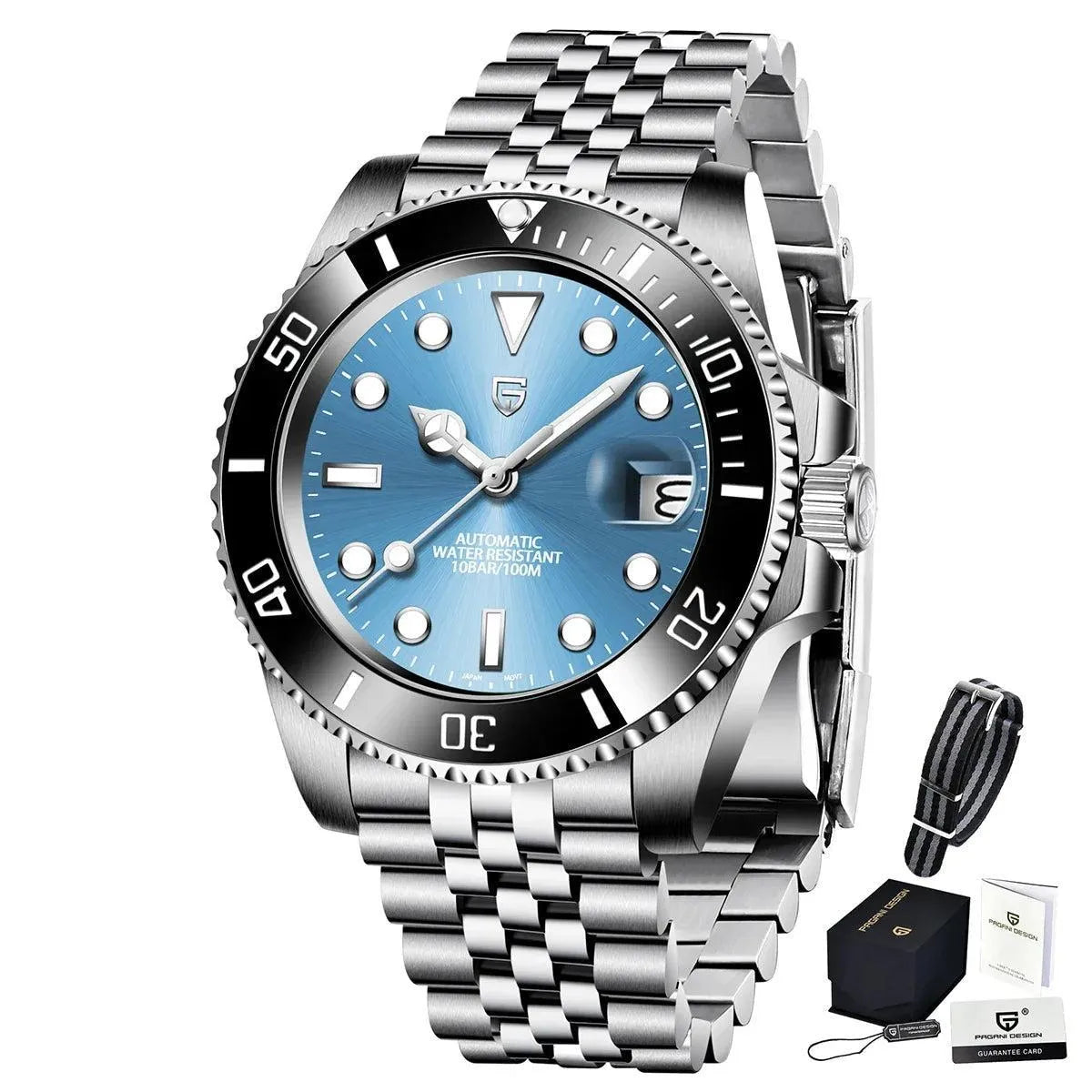 Pagani Design 40mm Automatic Diver Watch – Sapphire Crystal, Ceramic Bezel-Pagani Design-Viva Timepiece