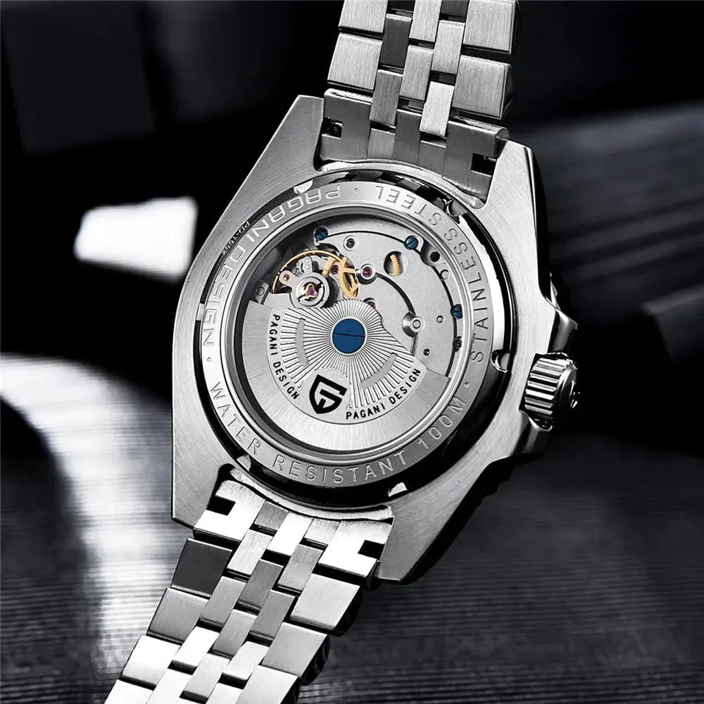Pagani Design 40mm Automatic GMT Stainless Steel Watch – Sapphire Crystal, Ceramic 24H Bezel-Pagani Design-Viva Timepiece