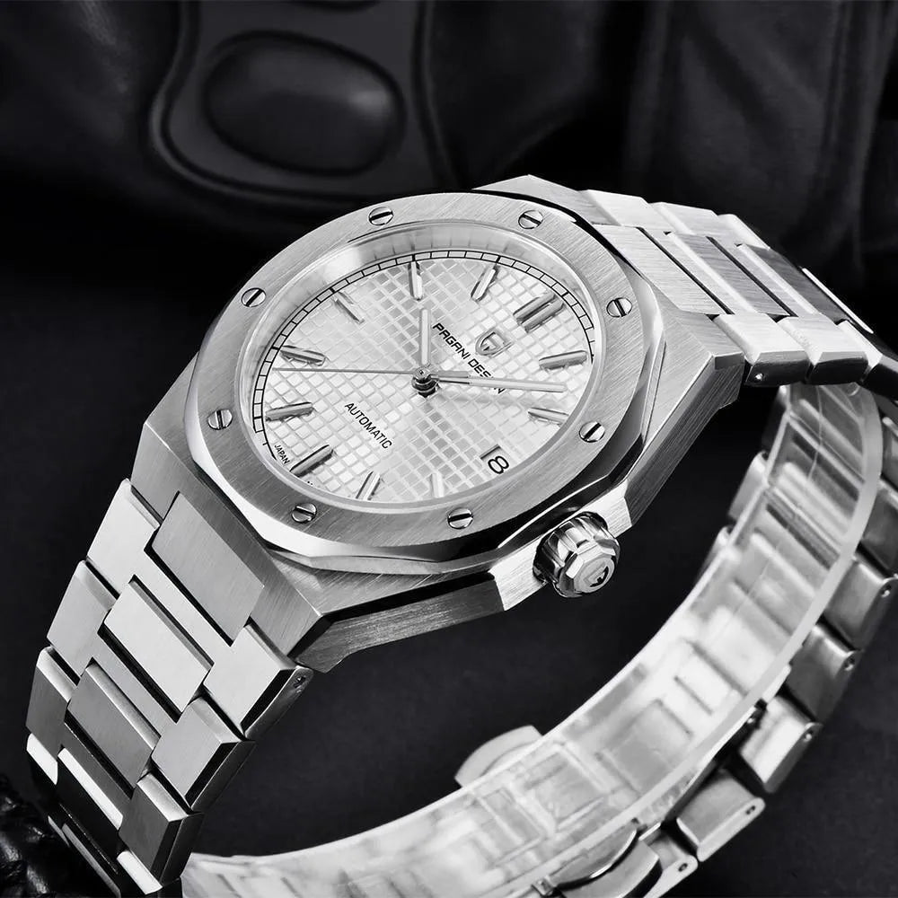 Pagani Design 40mm Automatic Integrated Stainless Steel Watch – Sapphire Crystal, NH35 Movement-Pagani Design-Viva Timepiece