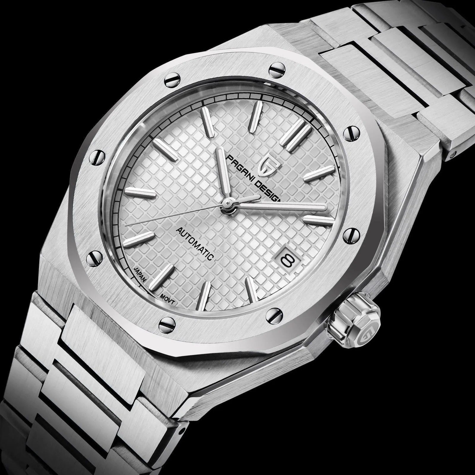 Pagani Design 40mm Automatic Integrated Stainless Steel Watch – Sapphire Crystal, NH35 Movement-Pagani Design-Viva Timepiece