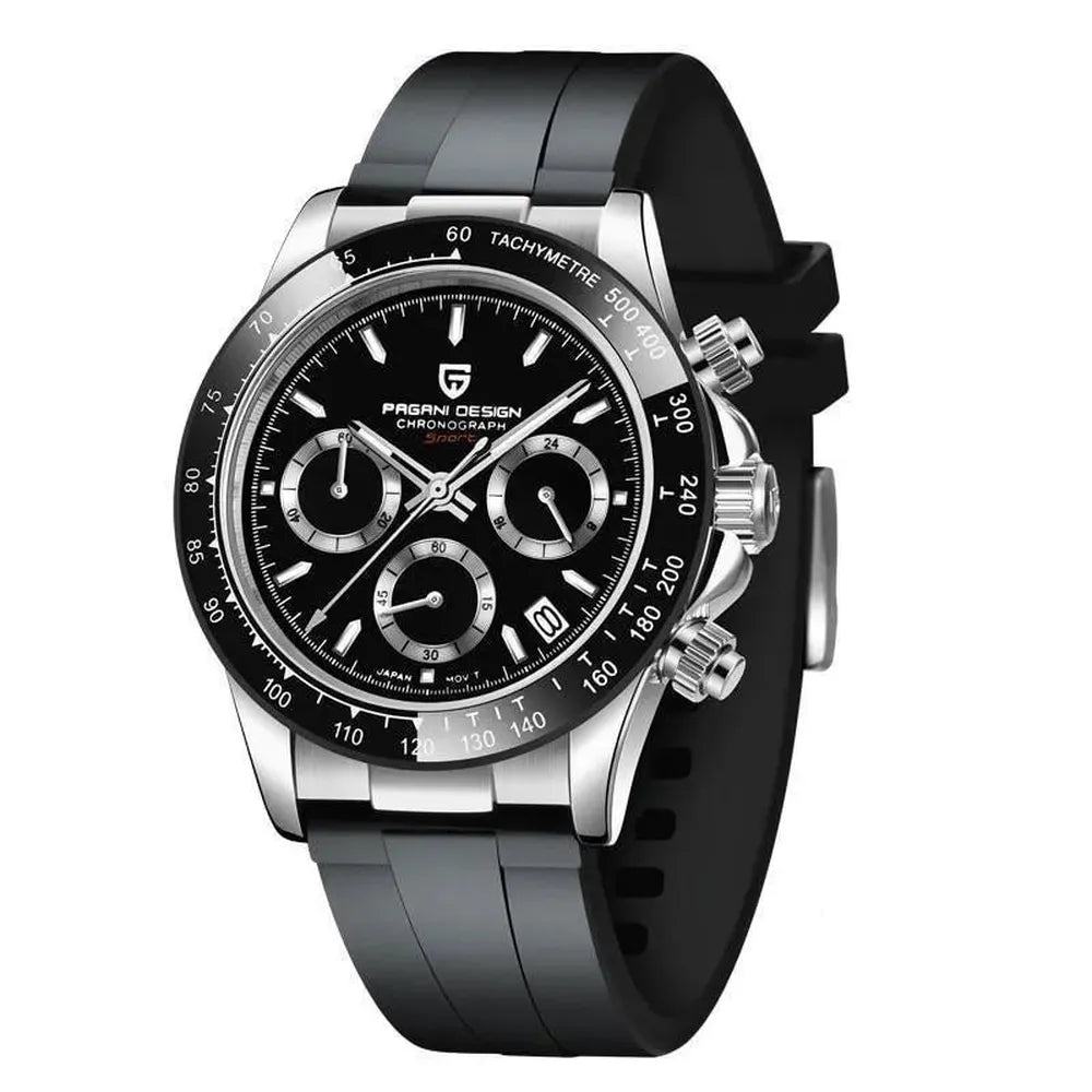 Pagani Design 40mm Automatic Sport Chronograph Watch – Ceramic Bezel, Sapphire Crystal-Pagani Design-Viva Timepiece