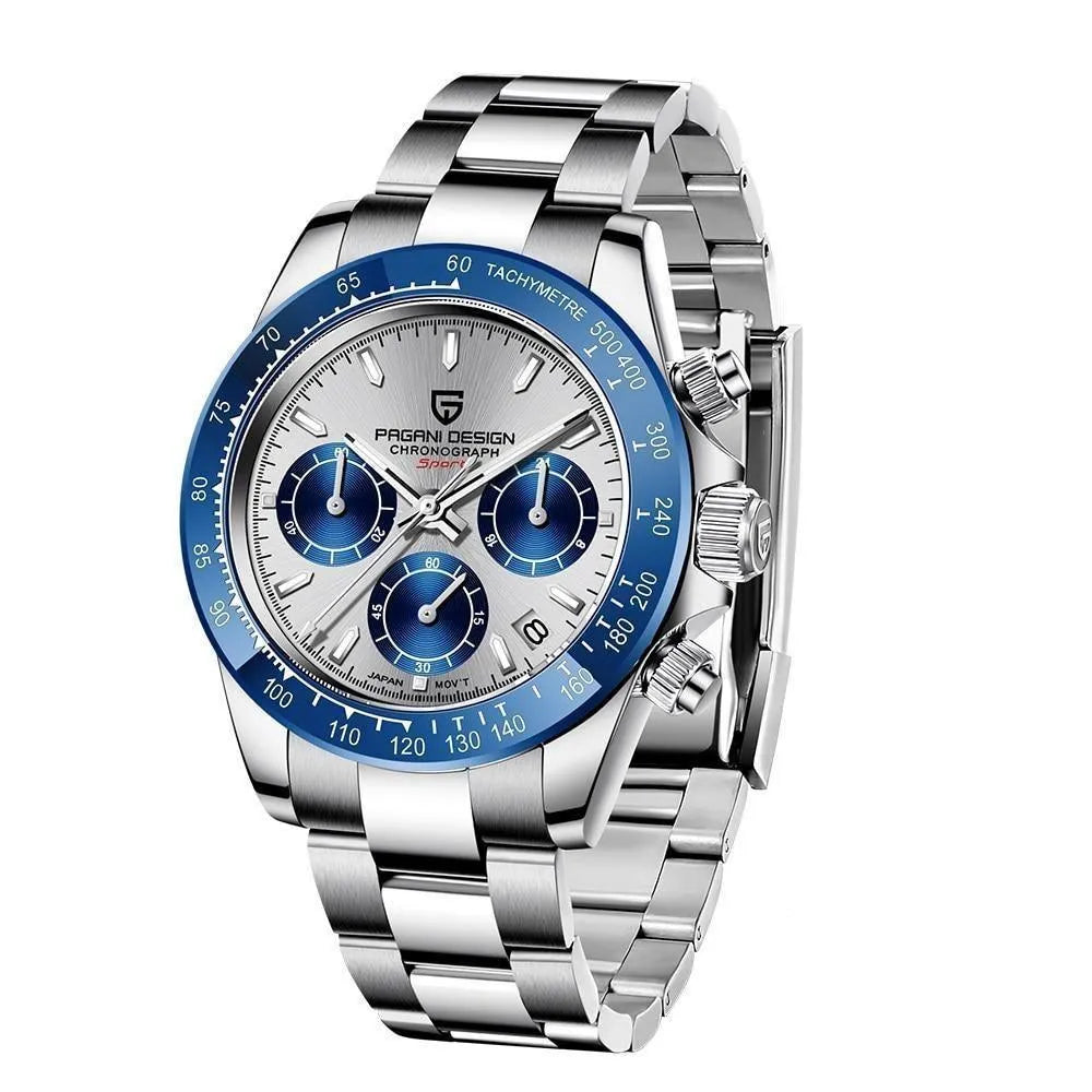 Pagani Design 40mm Automatic Sport Chronograph Watch – Ceramic Bezel, Sapphire Crystal-Pagani Design-Viva Timepiece