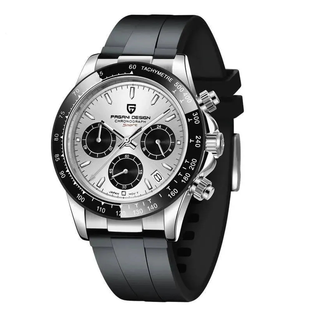 Pagani Design 40mm Automatic Sport Chronograph Watch – Ceramic Bezel, Sapphire Crystal-Pagani Design-Viva Timepiece