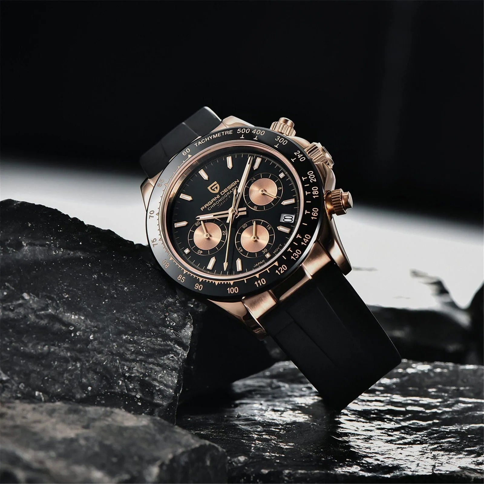 Pagani Design 40mm Automatic Sport Chronograph Watch – Ceramic Bezel, Sapphire Crystal-Pagani Design-Viva Timepiece