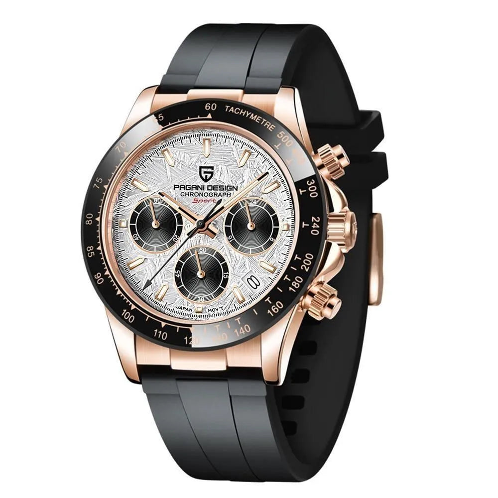 Pagani Design 40mm Automatic Sport Chronograph Watch – Ceramic Bezel, Sapphire Crystal-Pagani Design-Viva Timepiece