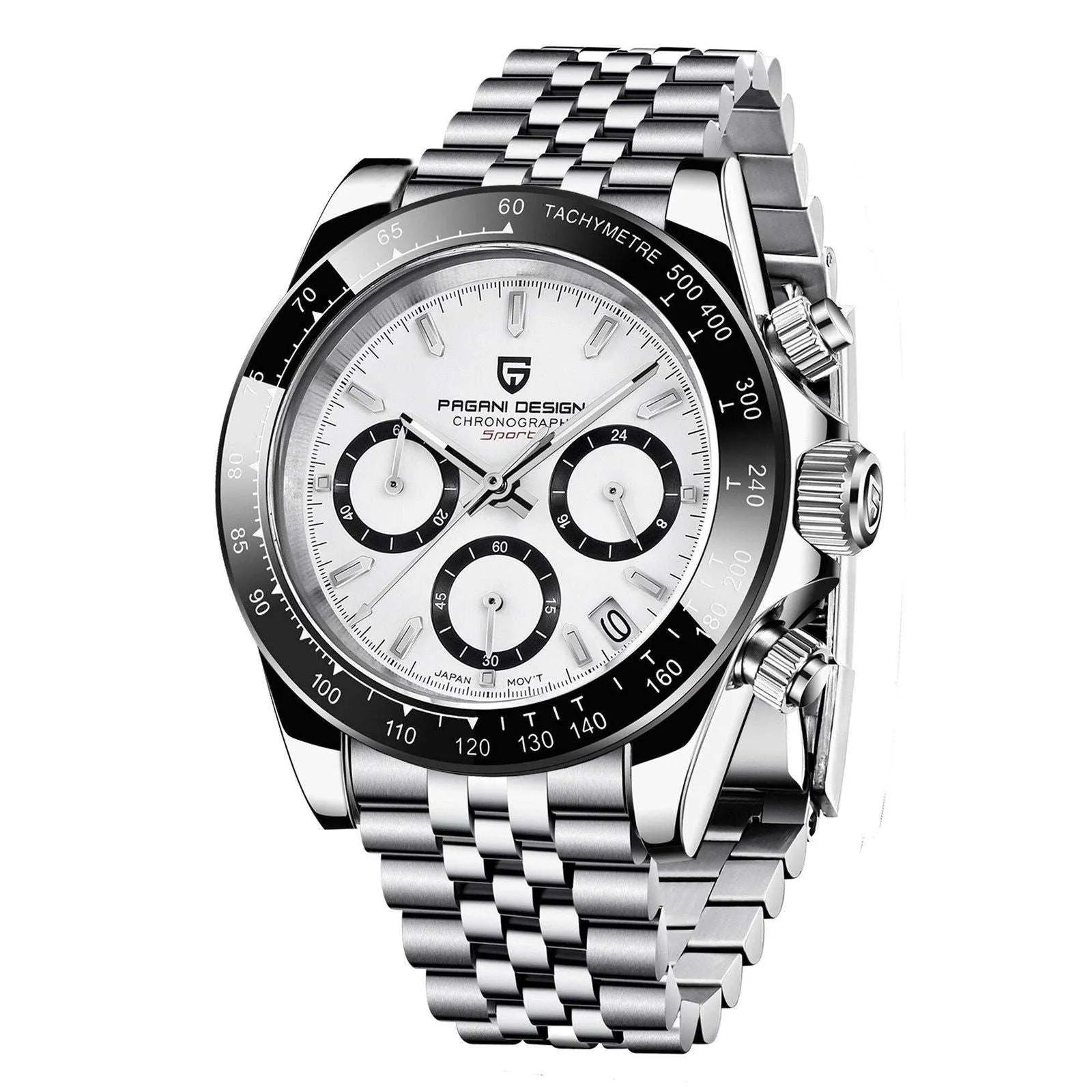 Pagani Design 40mm Automatic Sport Chronograph Watch – Ceramic Bezel, Sapphire Crystal-Pagani Design-Viva Timepiece