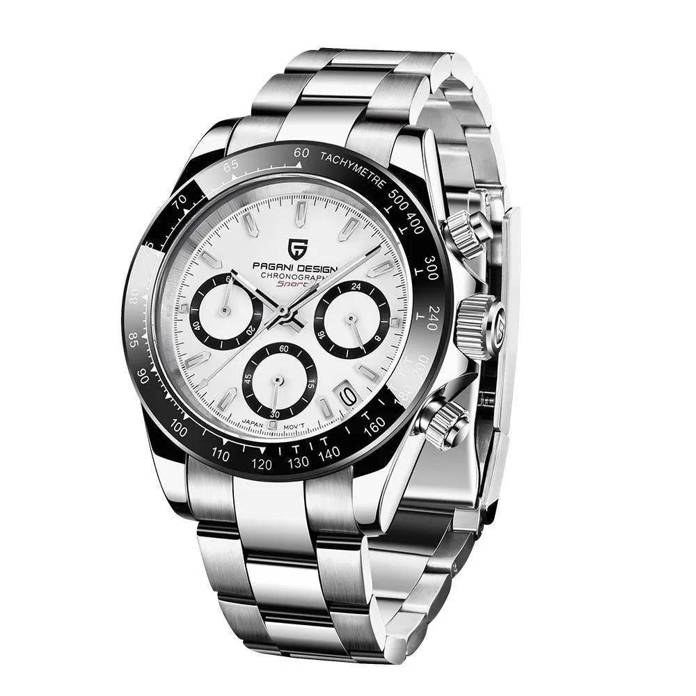 Pagani Design 40mm Automatic Sport Chronograph Watch – Ceramic Bezel, Sapphire Crystal-Pagani Design-Viva Timepiece