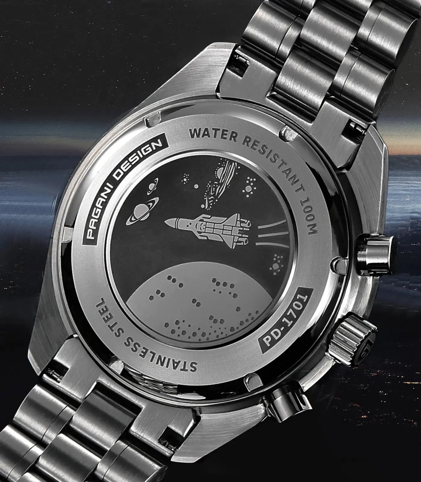 Pagani Design 40mm Quartz Chronograph Sport Watch – Sapphire Crystal-Pagani Design-Viva Timepiece