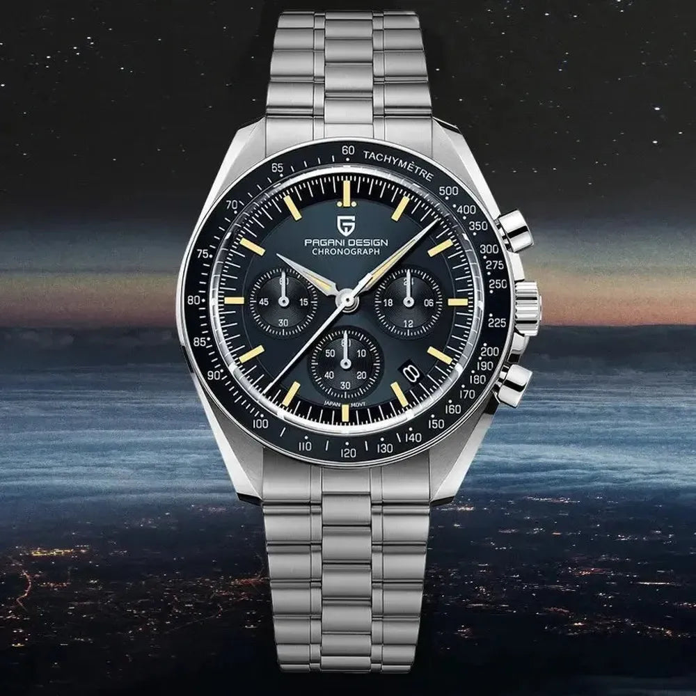 Pagani Design 40mm Quartz Chronograph Sport Watch – Sapphire Crystal-Pagani Design-Viva Timepiece