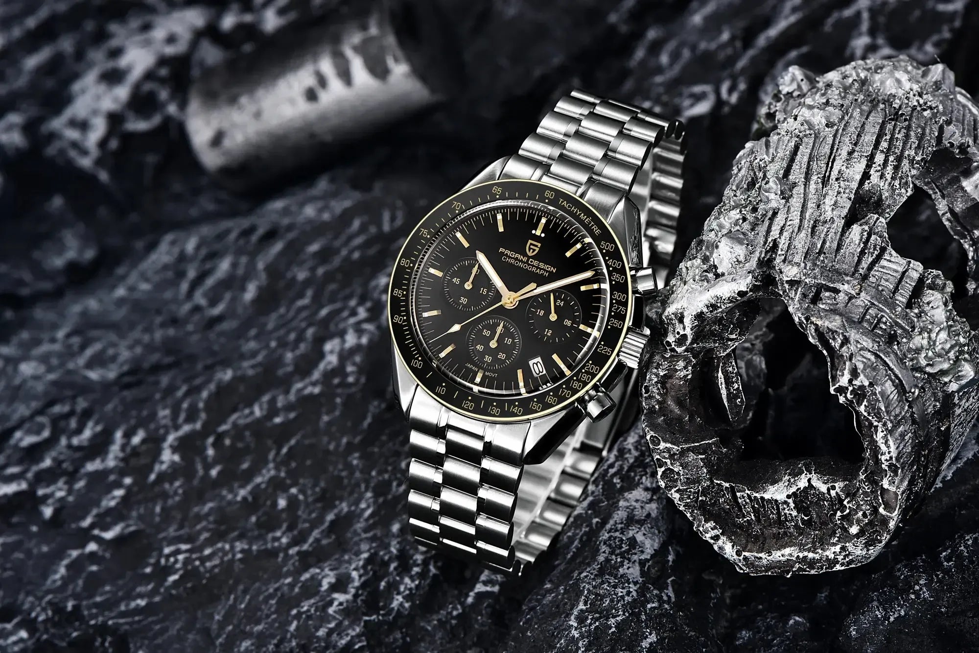 Pagani Design 40mm Quartz Chronograph Sport Watch – Sapphire Crystal-Pagani Design-Viva Timepiece