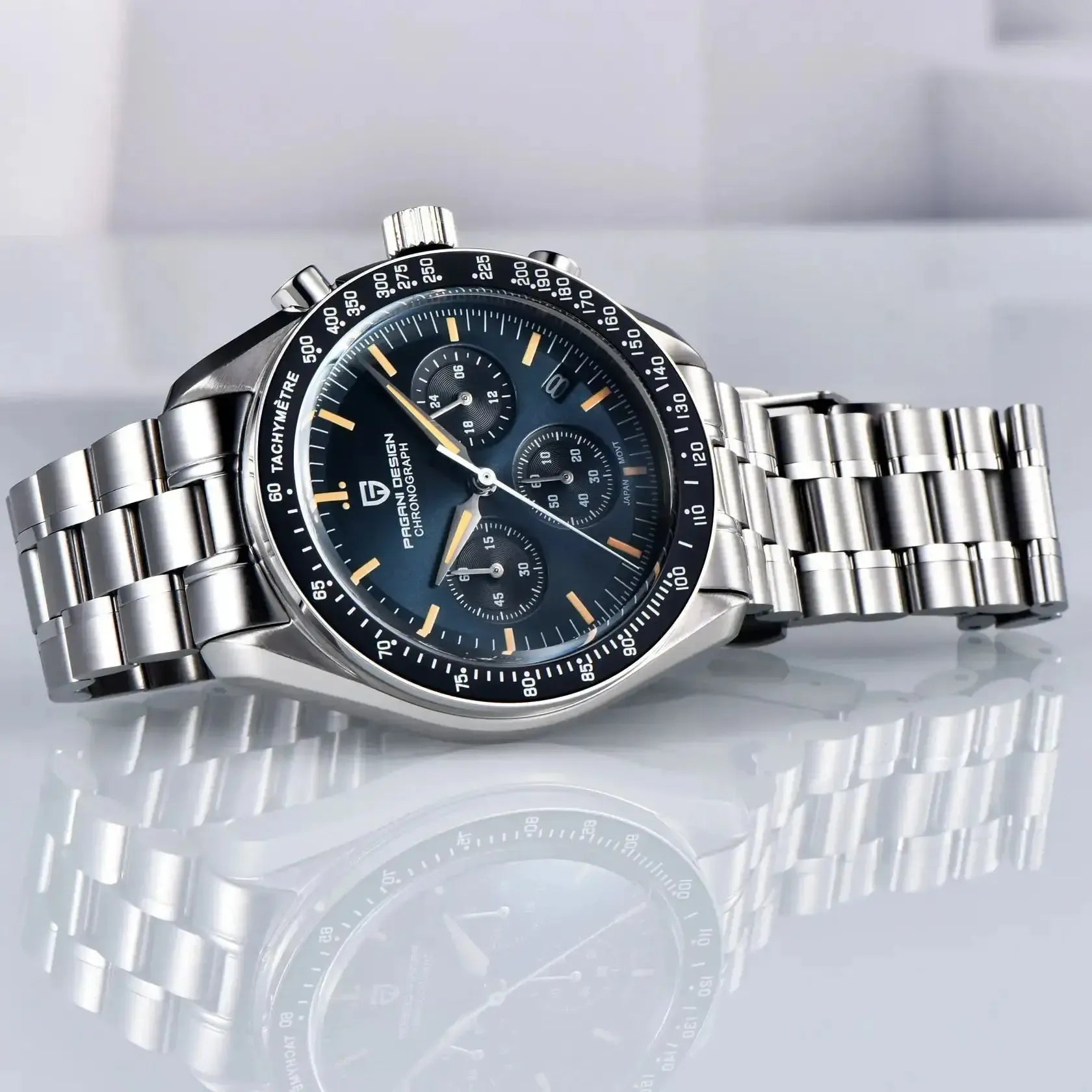 Pagani Design 40mm Quartz Chronograph Sport Watch – Sapphire Crystal-Pagani Design-Viva Timepiece