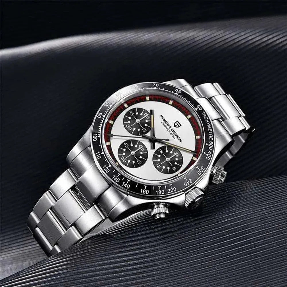 Pagani Design 40mm Vintage Racing Chronograph – Sapphire Crystal, VK36 Movement-Pagani Design-Viva Timepiece